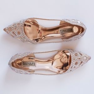 Badgley Mischka Gigi Crystal pointy toe flat